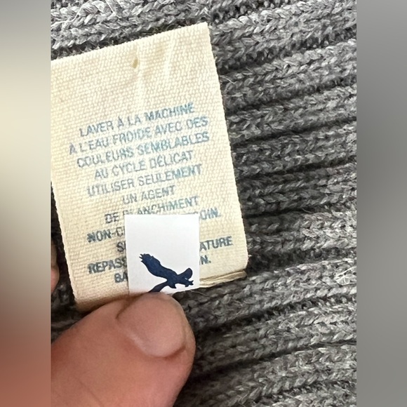 American Eagle Cardigan Sweater Mens L Vintage Fit V-Neck Grandpa Wool Blend - Picture 5 of 12